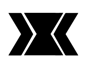 three thick black lines next to each other and cinched in the middle