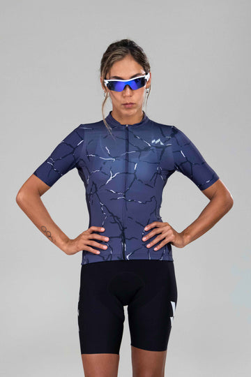 Frontal View of Mauna's Eldhraun Force Cycling Jersey